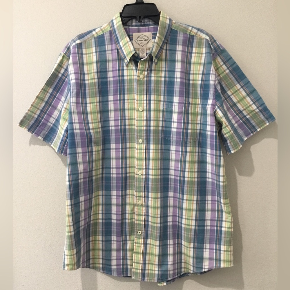 St. John’s Bay Men’s XL Pastel Plaid
